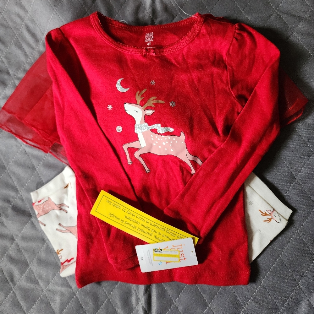 Carter's Red Reindeer Pajama Set